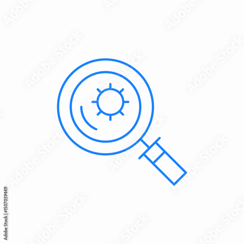 disease detection magnifier icon sign vector