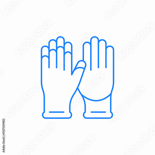 disposable gloves icon sign vector