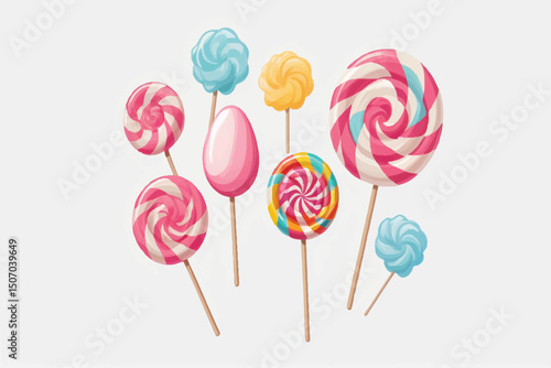 Candy cotton isolated on white background