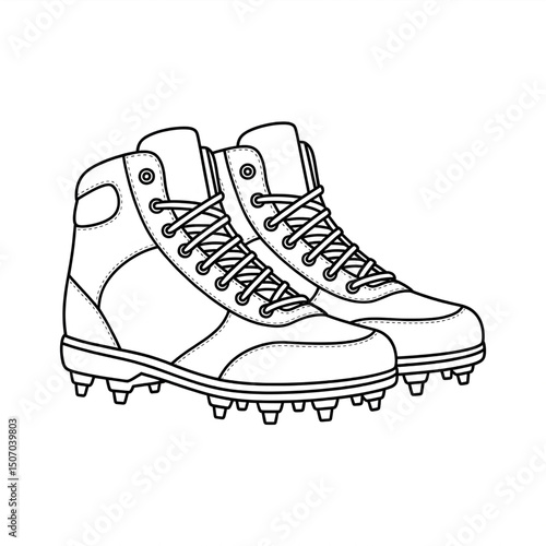 a black and white cleats coloring page 
