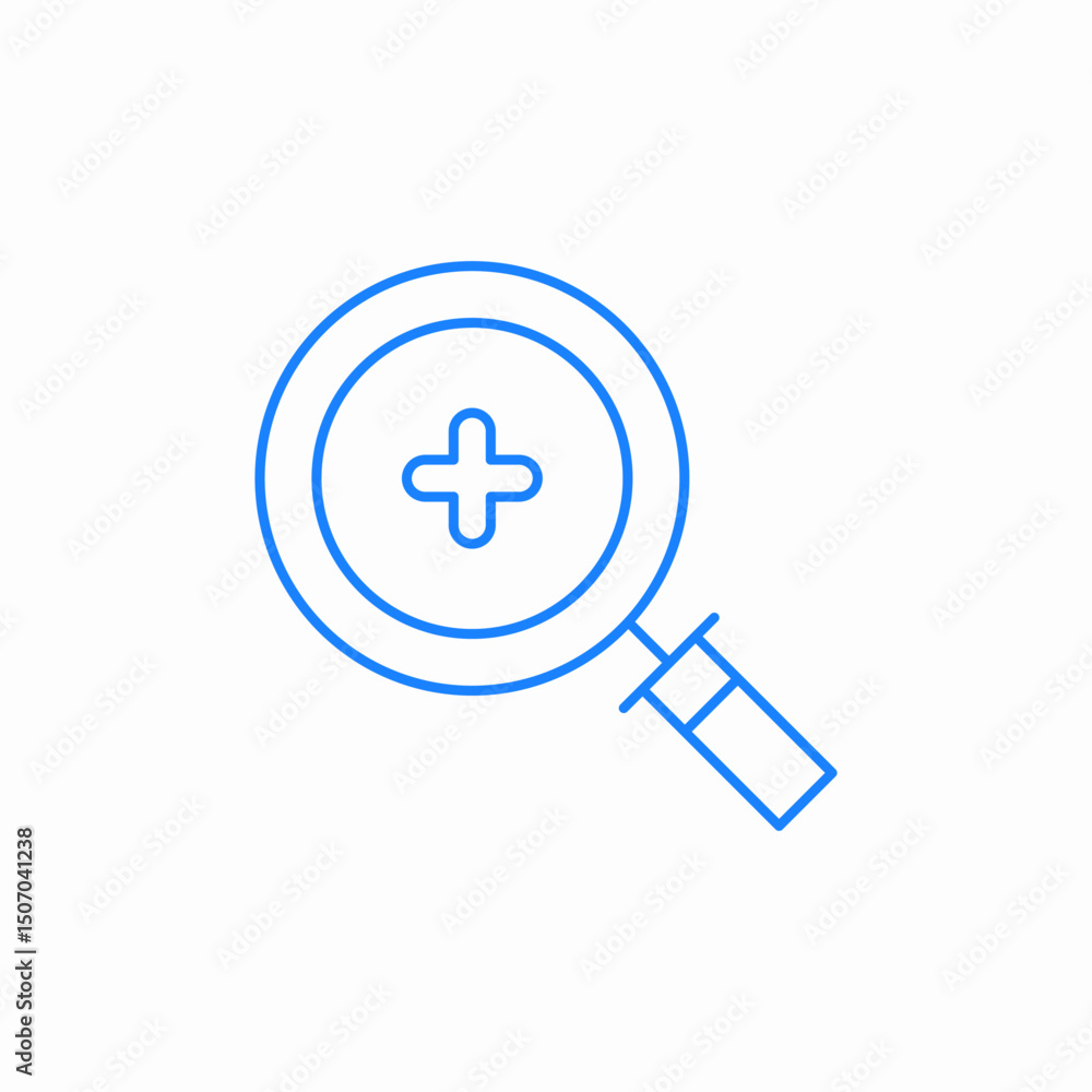 magnifying glass plus icon sign vector magnifying glass plus icon sign vector