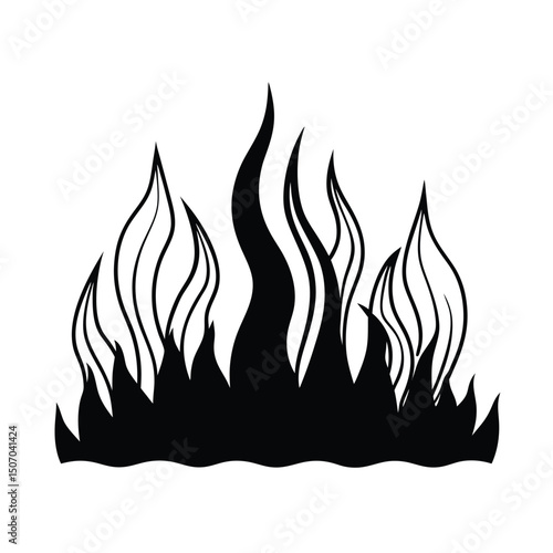 Grotesque Flame Sculpted Terrain Artwork
