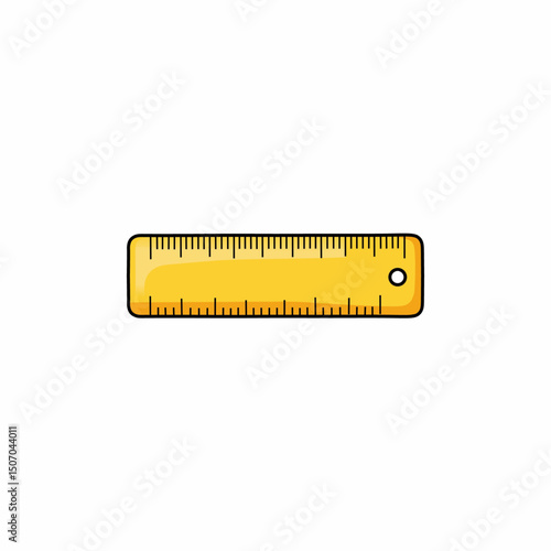 yellow ruler isolated on white