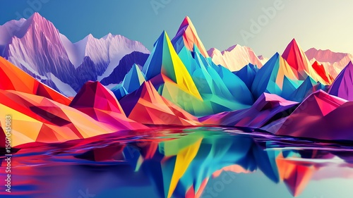 High mountains with striking colors and beautiful colors