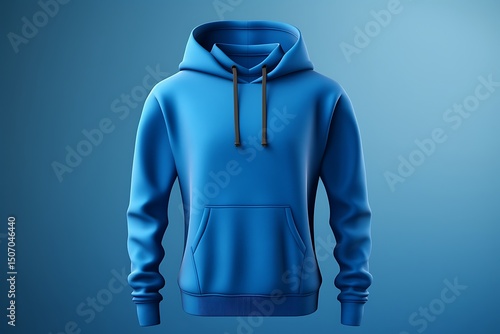 Isolated hoodie mockup on soft gradient background for stylish product promotion and online store