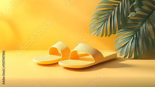 Yellow color pond with yellow background with small tree