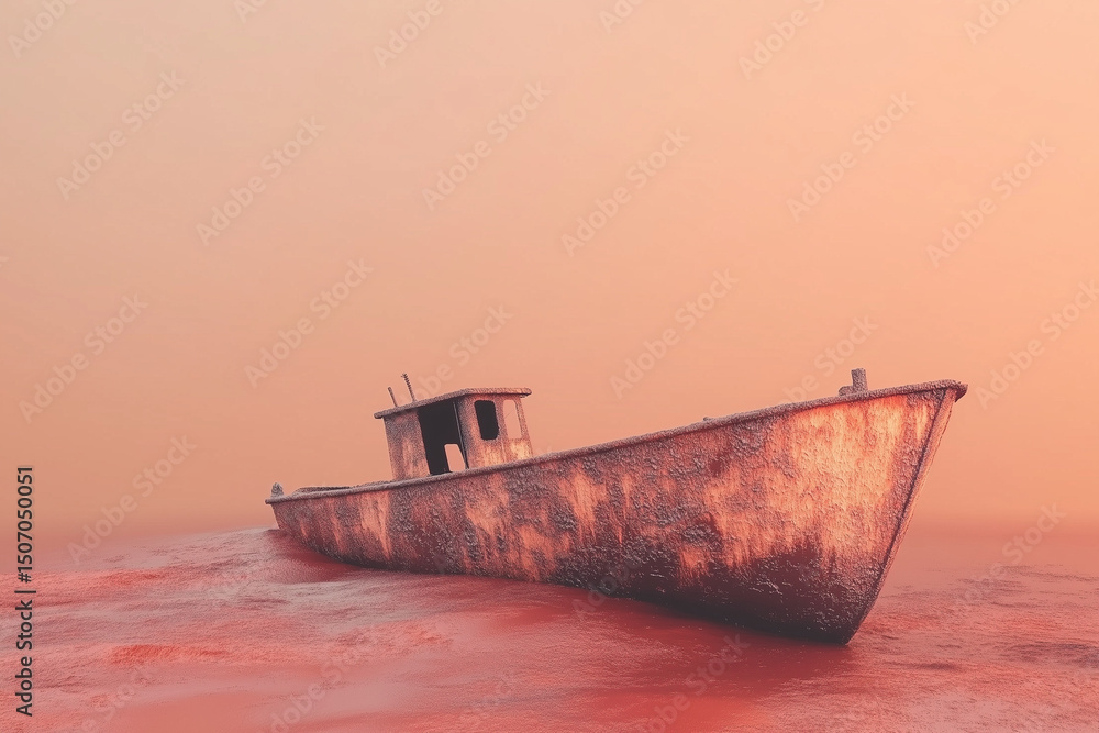 Fototapeta premium boat on the beach