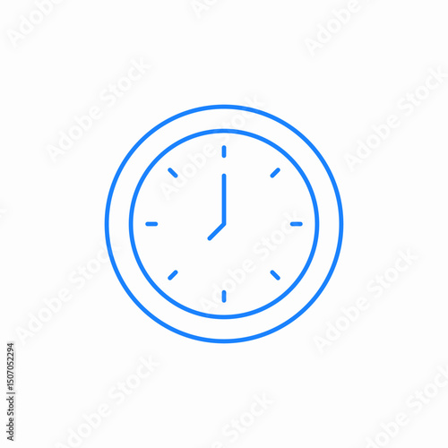 analog clock time icon sign vector