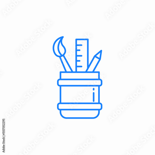 art supplies stationery icon sign vector