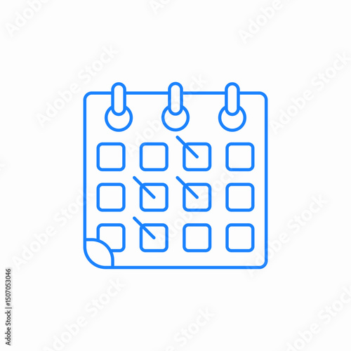 calendar date selection icon sign vector