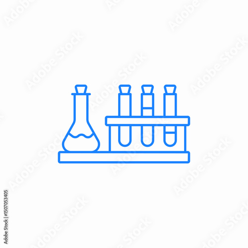 chemistry lab testtubes icon sign vector