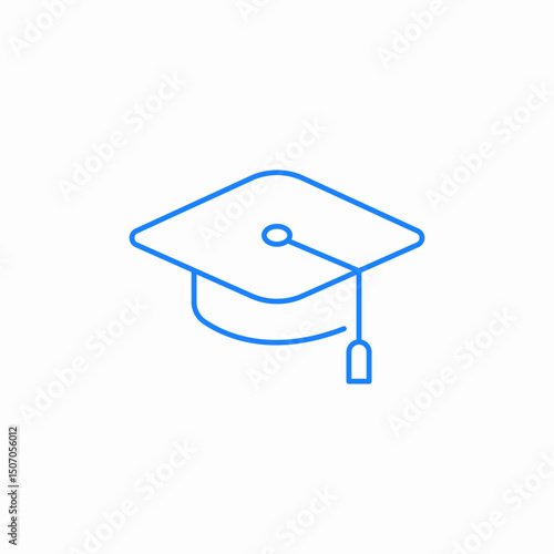 graduation cap mortarboard icon sign vector