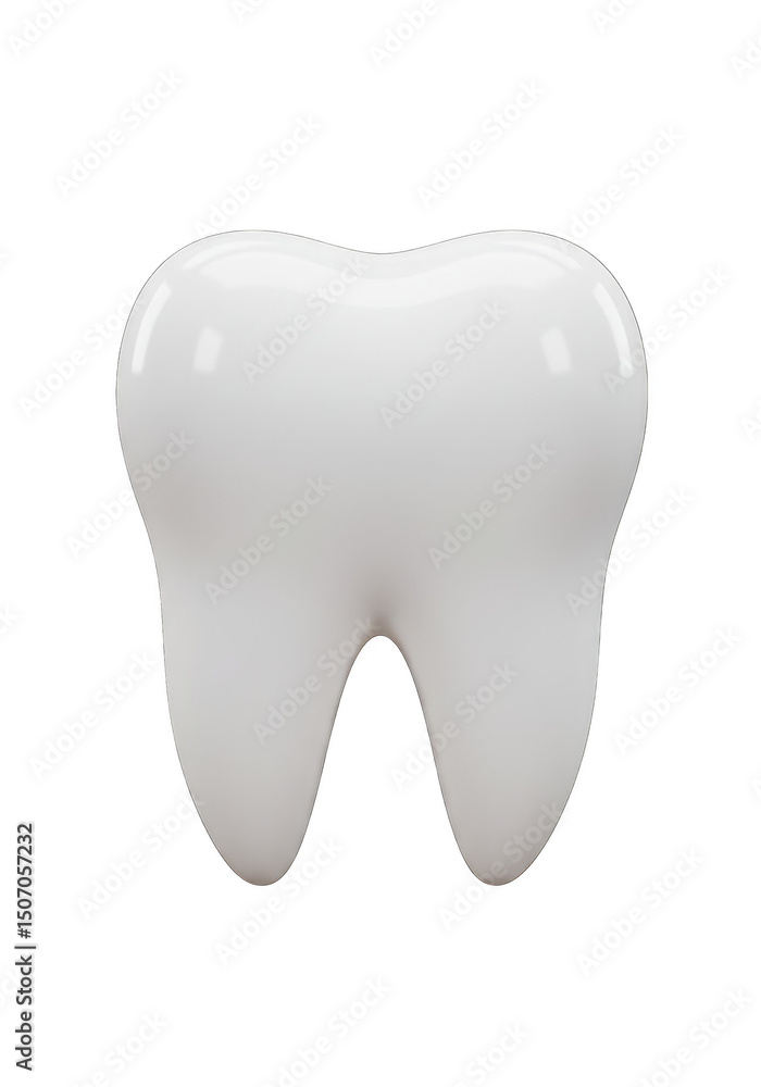 Illustration of a Single White Tooth Isolated Dental and Healthcare Illustration of a Single White Tooth Isolated Dental and Healthcare