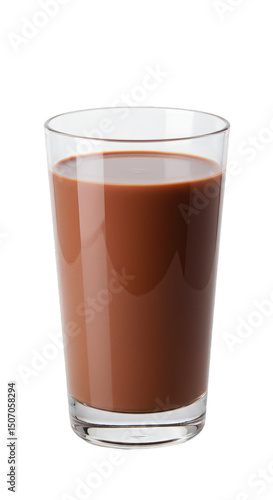 Wallpaper Mural Isolated Transparent Background of Chocolate Milk Beverage in Tall Glass Torontodigital.ca