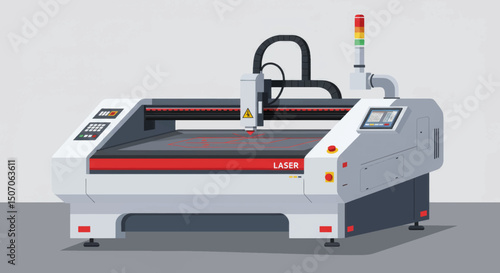 Laser cutting machine in operation showcasing precision design capabilities within a workshop setting