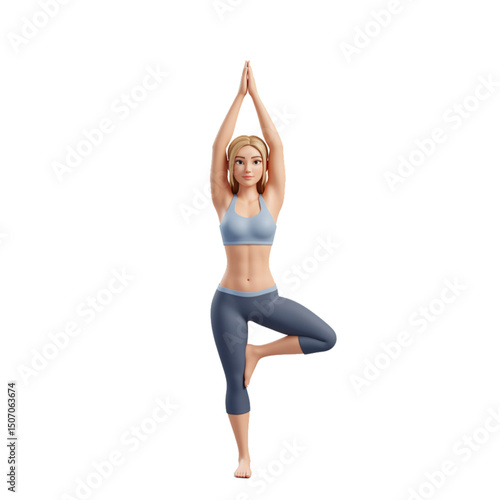 Standing yoga pose symbolizing balance and mental clarity.