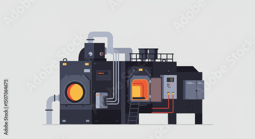 Industrial furnace designed for efficient heat generation in manufacturing processes