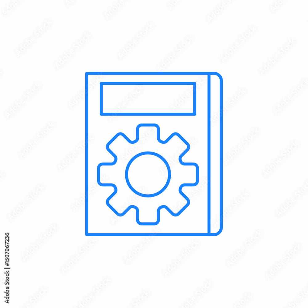 manual gear settings icon sign vector manual gear settings icon sign vector