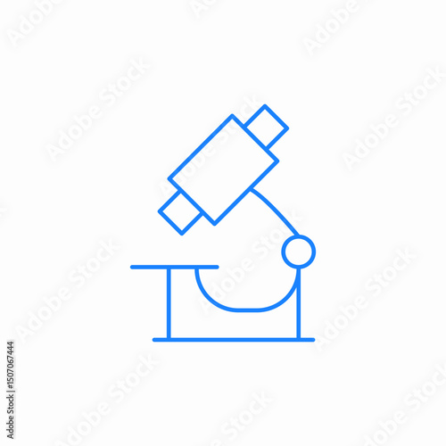 minimalist microscope icon sign vector