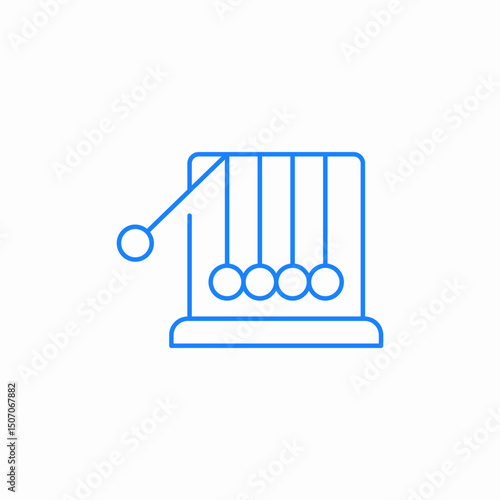 newton cradle physics icon sign vector