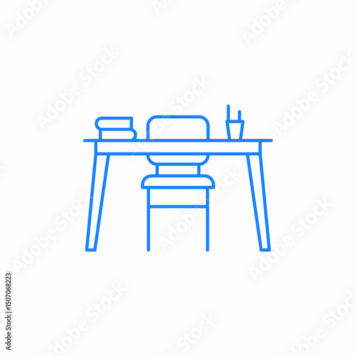 office desk chair icon sign vector