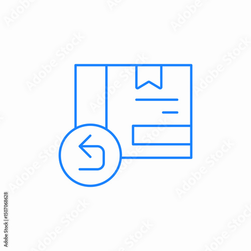 package return arrow icon sign vector