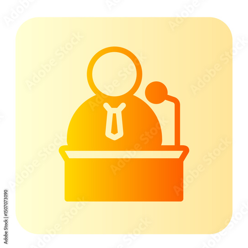 public speaking gradient icon