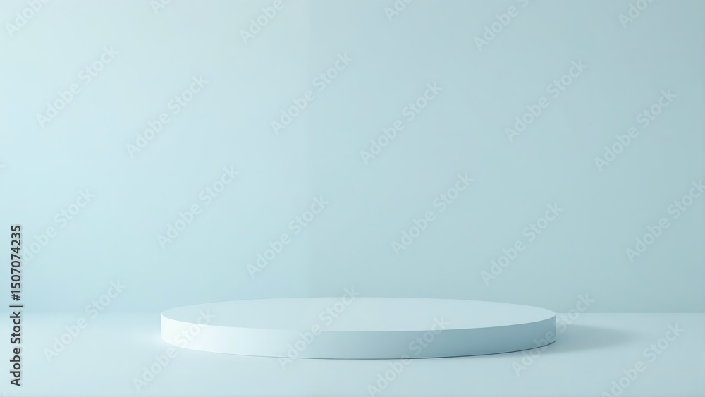 Minimalist light blue product display podium Minimalist light blue product display podium
