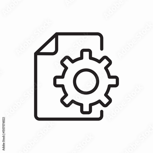 File gear document settings icon vector sign