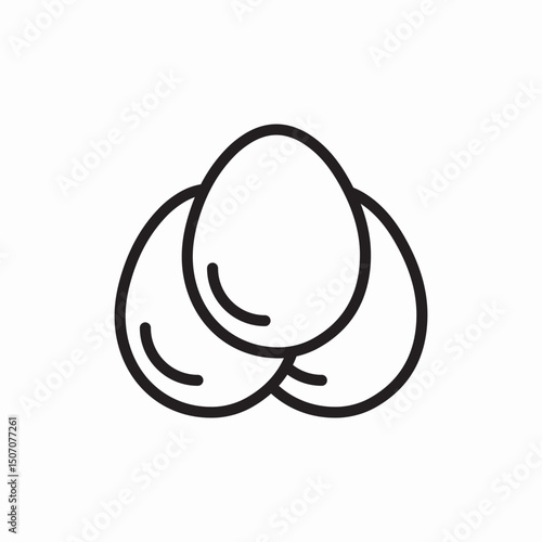 Eggs food protein nutrition icon vector sign