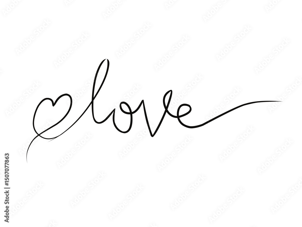 love with heart line love with heart line