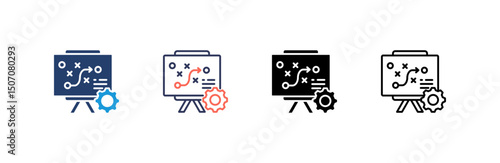 Strategy Icon set multiple style collection