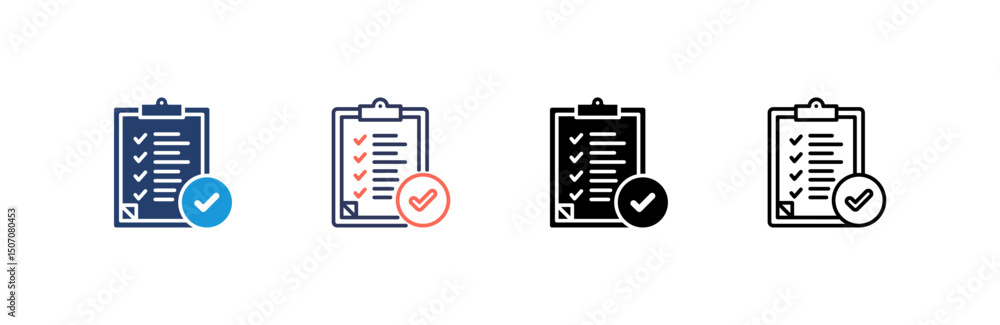 Checklist Icon set multiple style collection Checklist Icon set multiple style collection