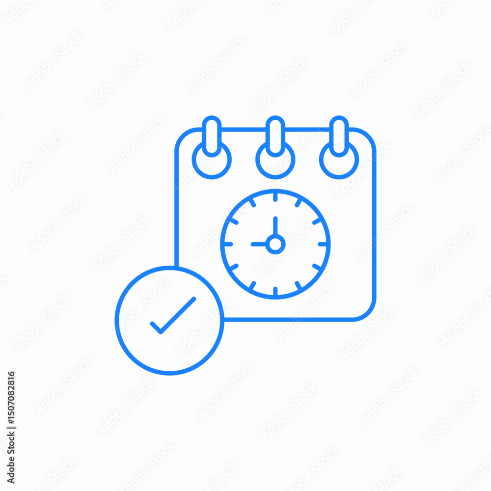 stopwatch check time icon sign vector stopwatch check time icon sign vector