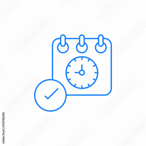 stopwatch check time icon sign vector