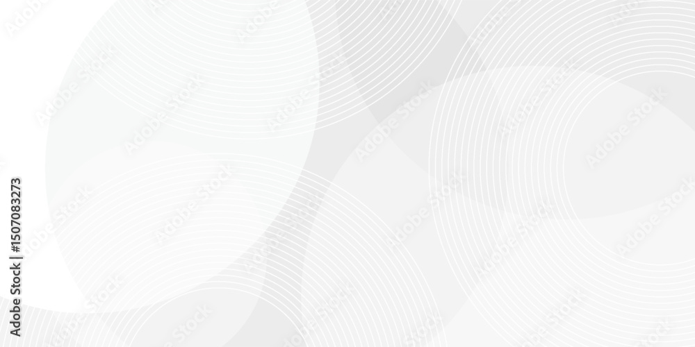 White geometric abstract background overlap layer on bright space with lines effect decoration. Modern graphic design element circles style concept for banner. White geometric abstract background overlap layer on bright space with lines effect decoration. Modern graphic design element circles style concept for banner.