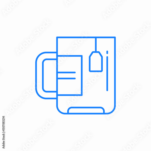 tea cup beverage icon sign vector