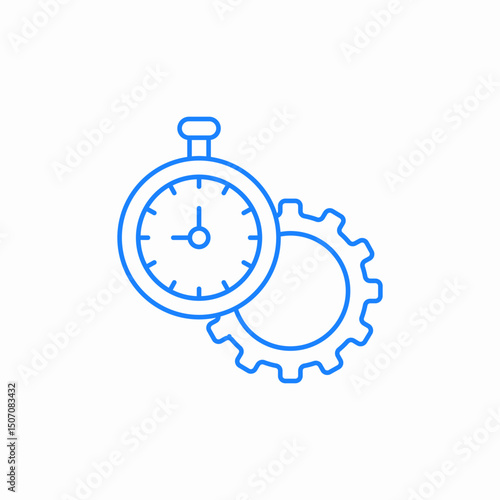 time management gear icon sign vector
