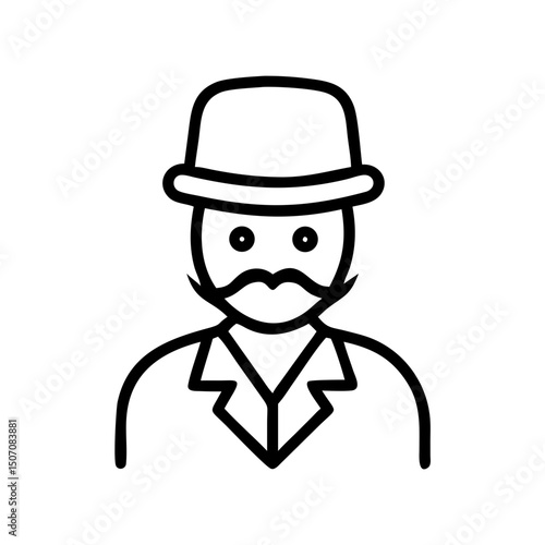 gentleman with a mustache icon
