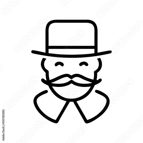 gentleman with a mustache icon
