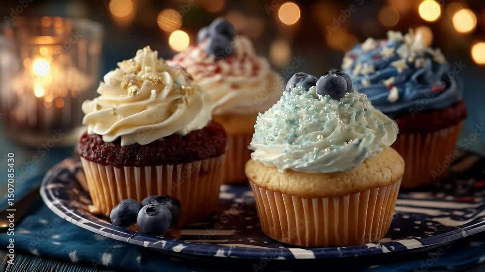 Patriotic cupcakes red white and blue festive dessert Patriotic cupcakes red white and blue festive dessert