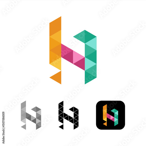 Low Poly letter H