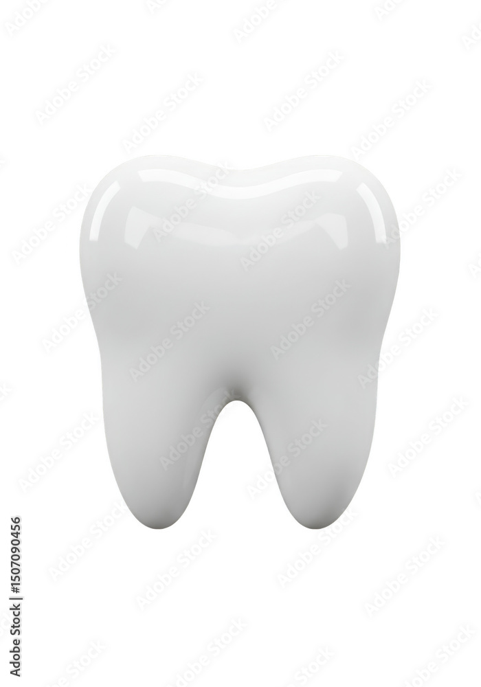 Isolated 3D Render of White Tooth Model with Transparent Background Isolated 3D Render of White Tooth Model with Transparent Background