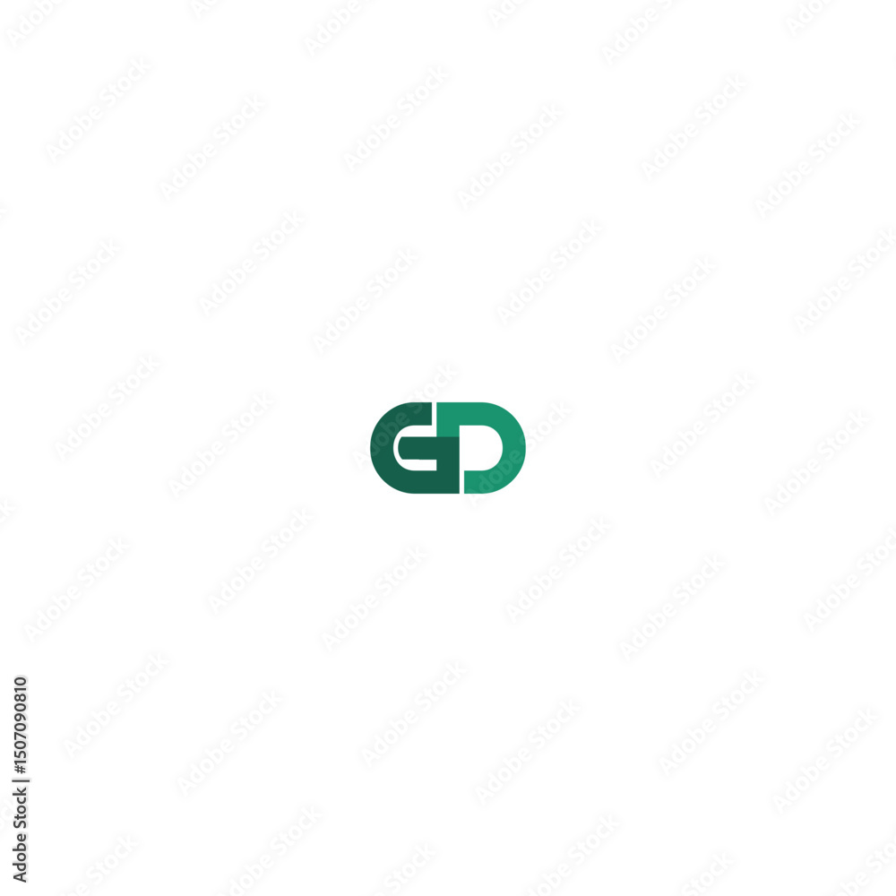 Initials Letter GD Logo Initials Letter GD Logo