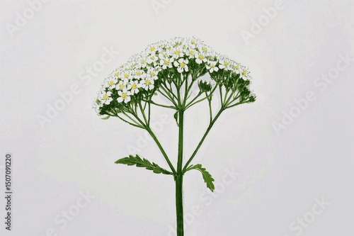 Yarrow’s Ethereal Whisper herb Yarrow isolated watercolor vector illustration svg