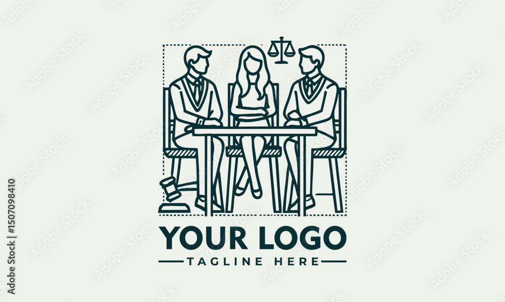 Minimalist line art of three people having a discussion around a table, collaborative meeting or teamwork concept
Minimalist line art of three people having a discussion around a table, collaborative meeting or teamwork concept