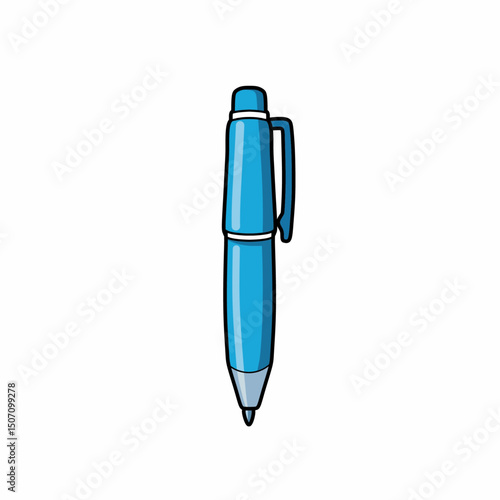 blue ballpoint pen