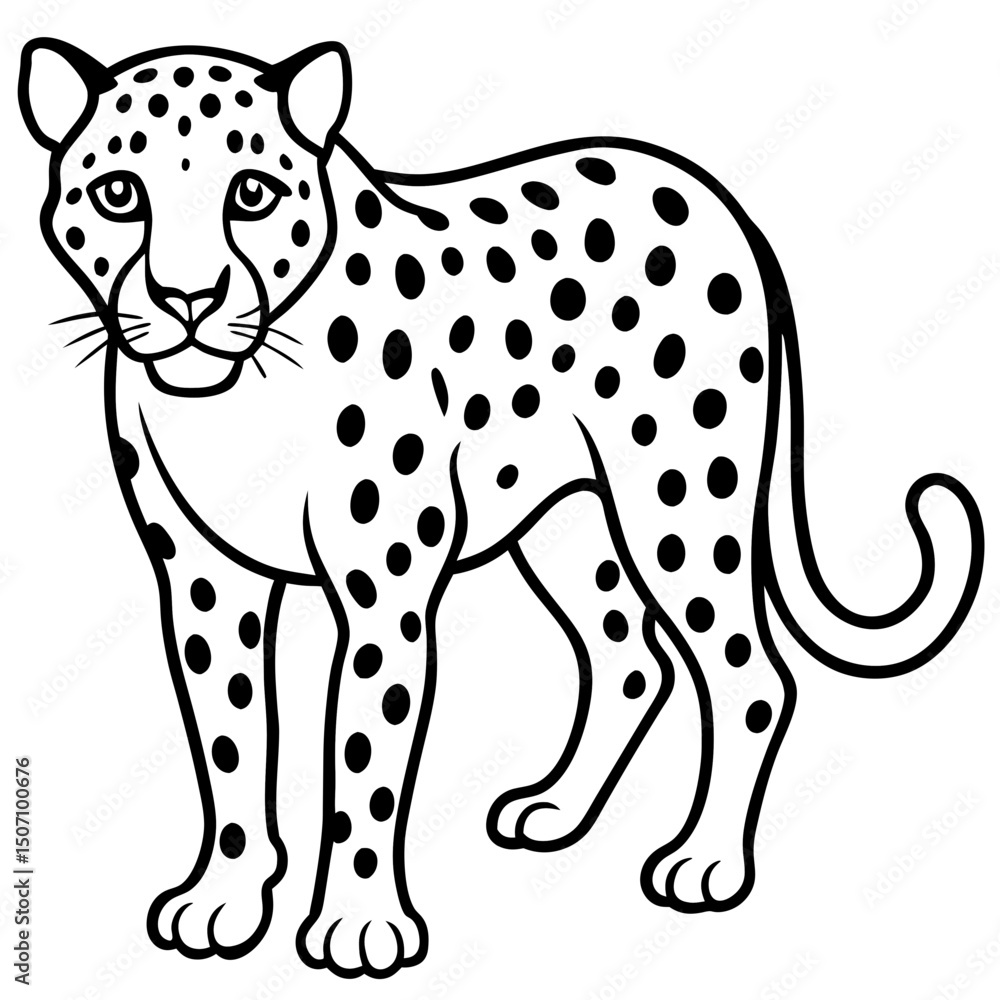 Fototapeta premium leopard vector illustration