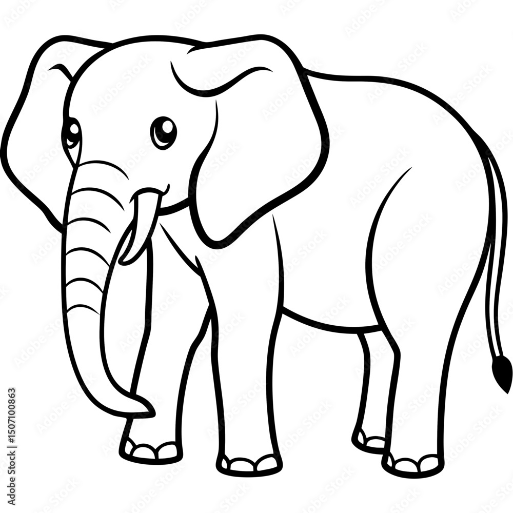 Obraz premium elephant cartoon illustration