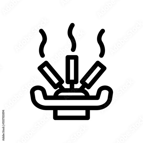 International Yoga Day Incense Stick Icon